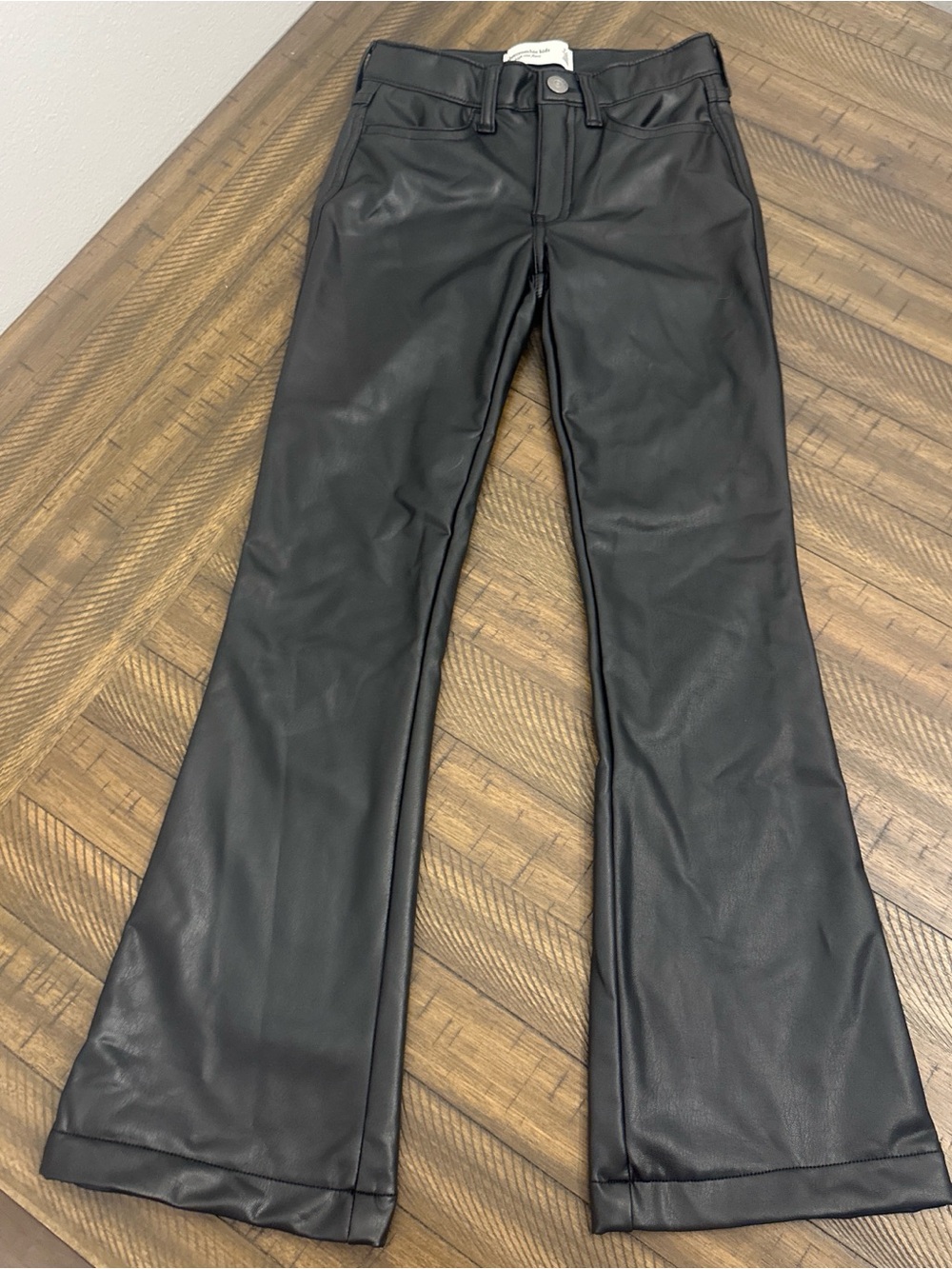 abercrombie kids Black High-Rise Flare Pants